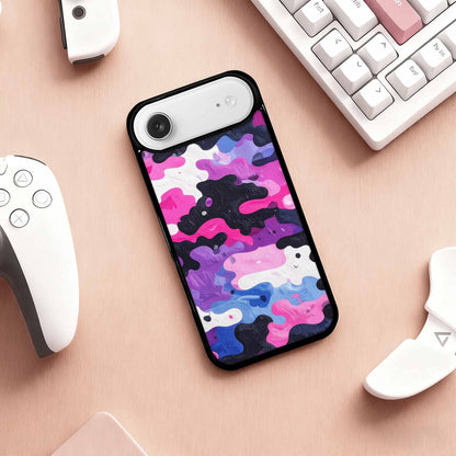 iPhone 17 Air Case — Vivid Camo Genderfluid Pride Camo, Custom Designed Case Cover