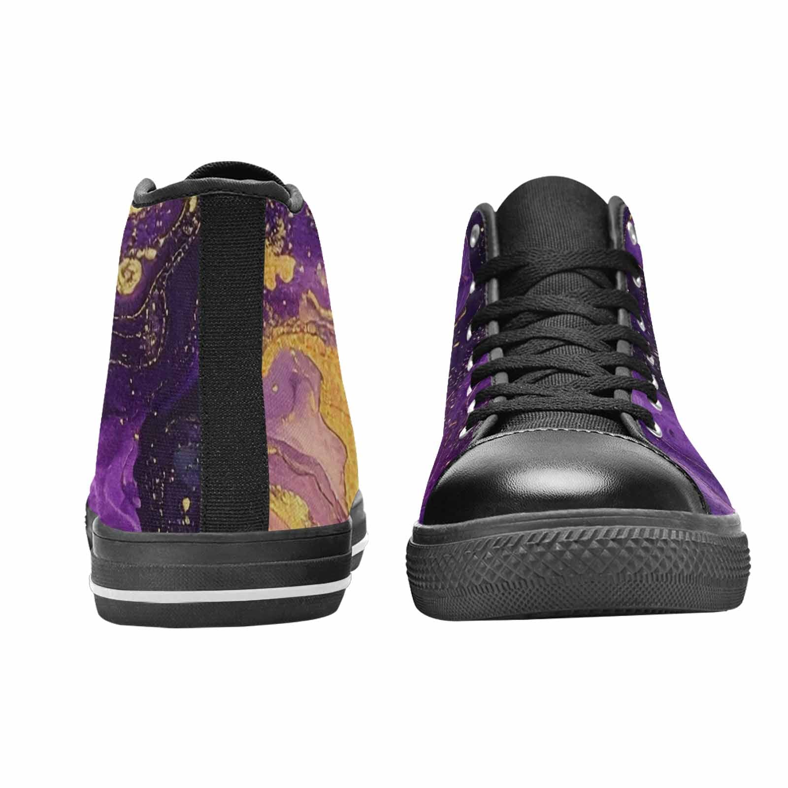 MEN'S Starry Night Nebula Brushstroke High Top Canvas Y2K Custom Shoes