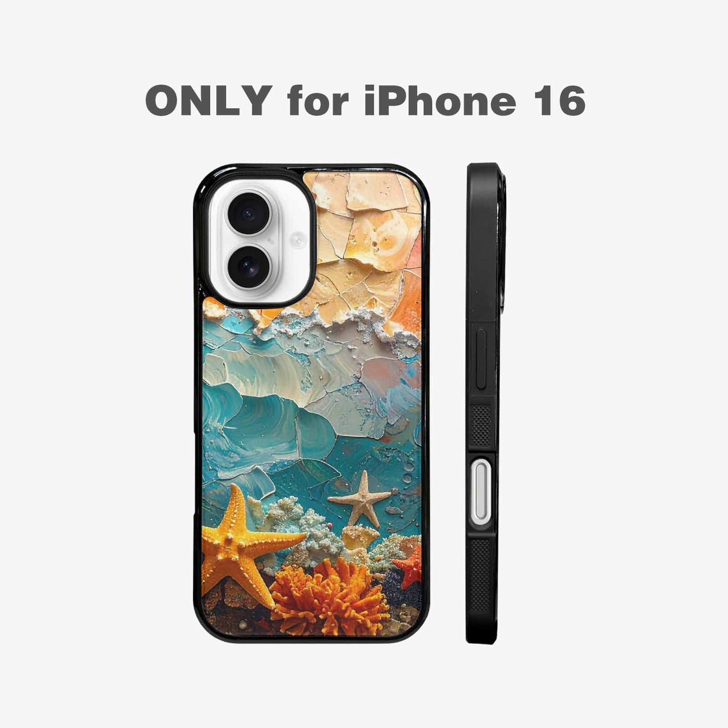 iPhone 16 Case — Starfish Cluster Starfish Cluster Pattern Hundreds, Custom Art Phone Cover