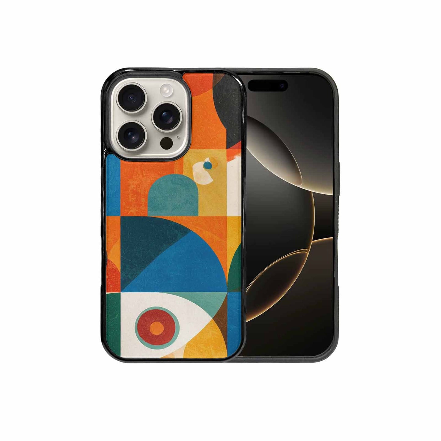 iPhone 16 Pro Case — 1990s Memphis Art Pattern, Custom Printed Phone Case