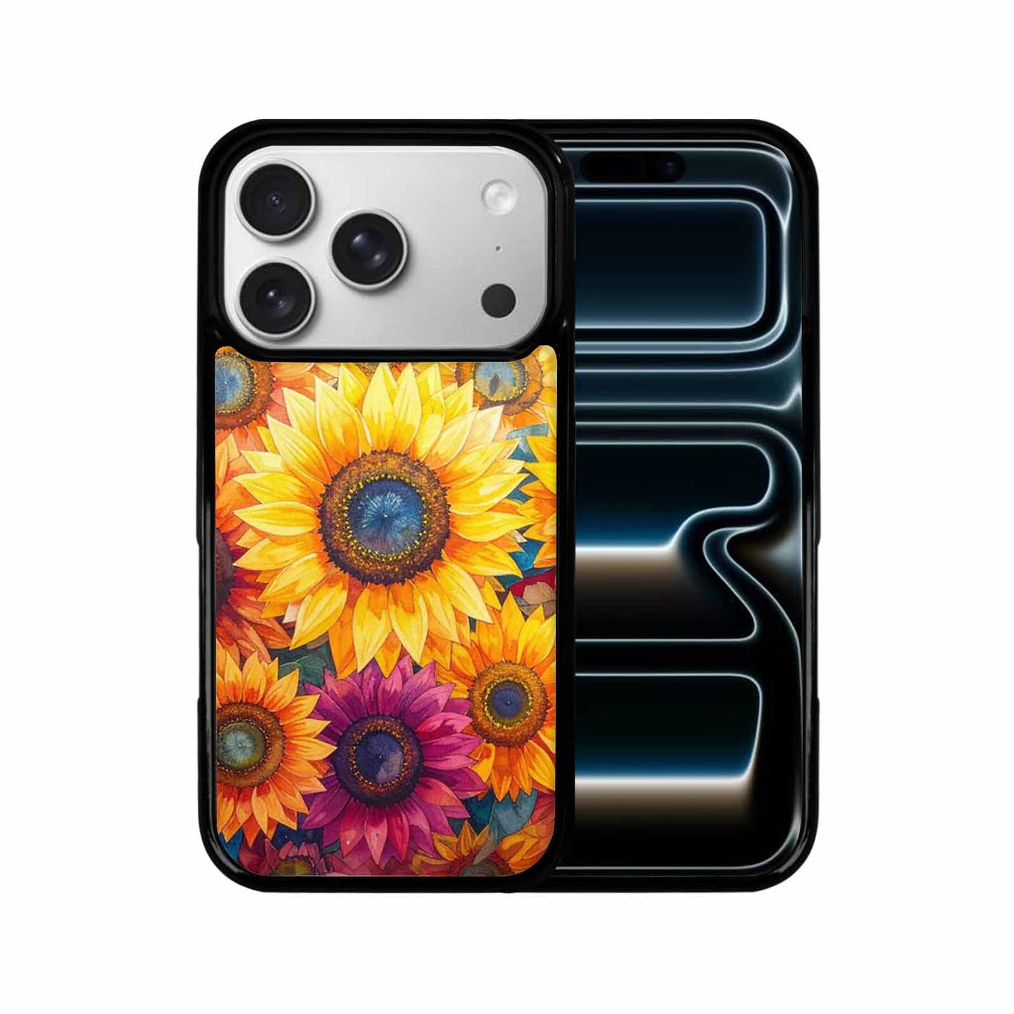 iPhone 17 Pro Case — Full Color Vibrant Sunflower Burst Floral, Custom Designed Case Cover