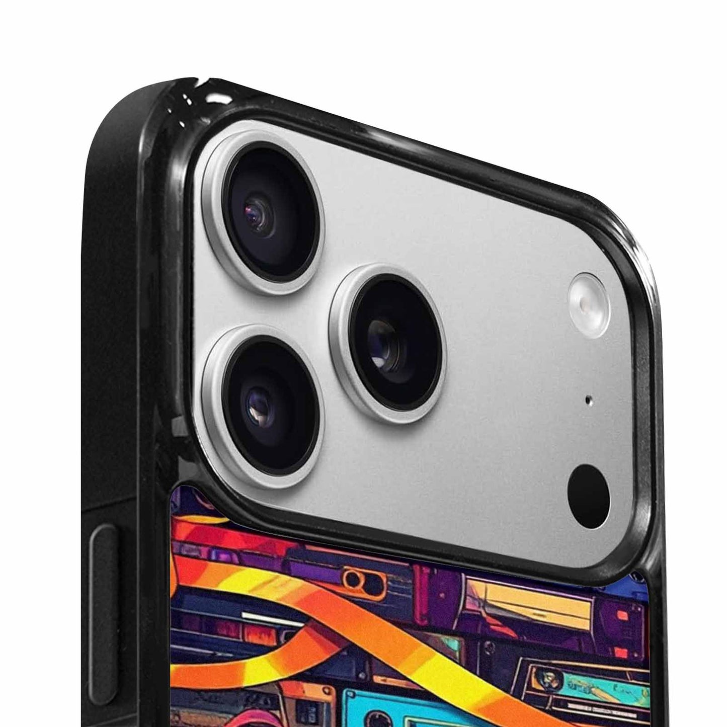iPhone 17 Pro Max Case — Retro Cassette Tape Pattern Retro Vintage, Custom Print Case Cover