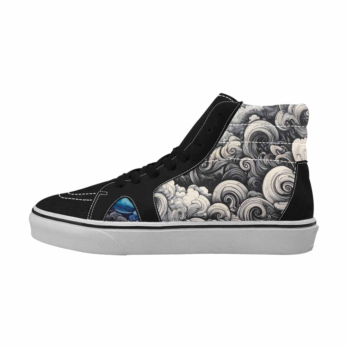 MEN'S Tie High Top Canvas Grunge Custom Shoes