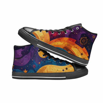 MEN'S Steampunk Galaxy High Top Canvas Vivid Custom Sneakers