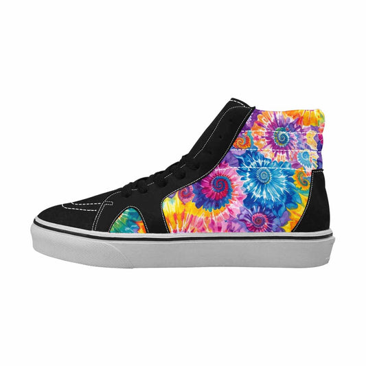MEN'S Tie Dye Swirl High Top Canvas Cottagecore Shoes