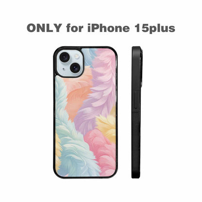 iPhone 15 Plus Case — Zebra Pastel Rainbow, Customized Protective Case