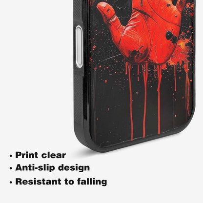 iPhone 16 Plus Case — Halloween Splatter Handprint Custom Personalized Phone, Custom Printed Phone Case