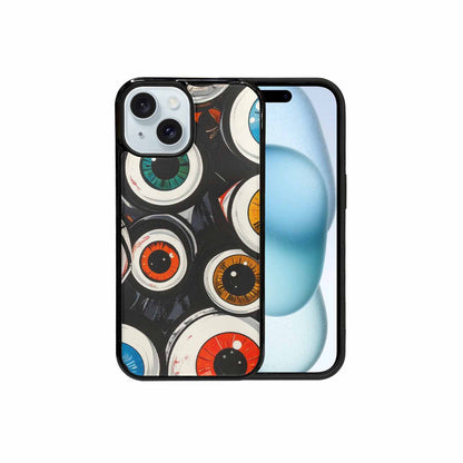iPhone 15 Case — Googly Cartoon Eyeballs, Custom Phone Case