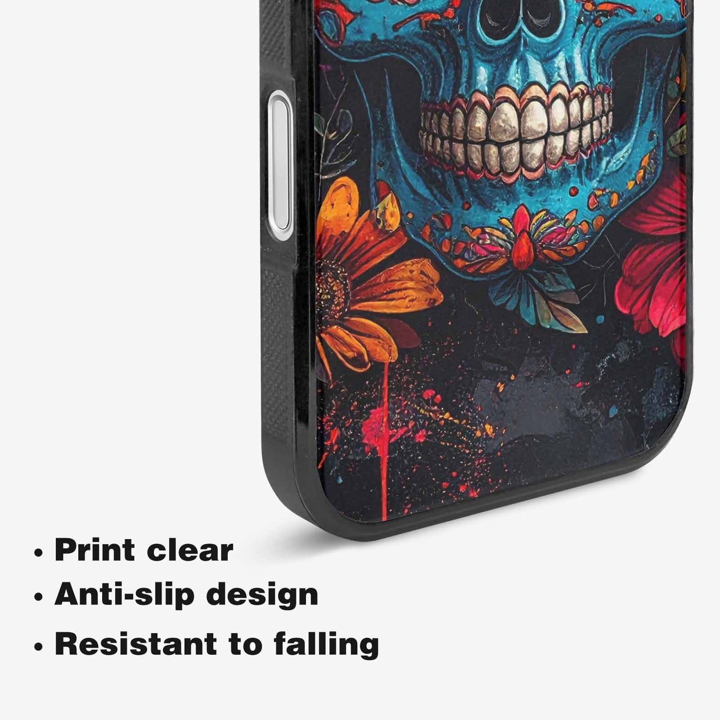 iPhone 16 Case — Graffiti Skull Art Seamless Pattern Vibrant, Custom Designed Case Cover