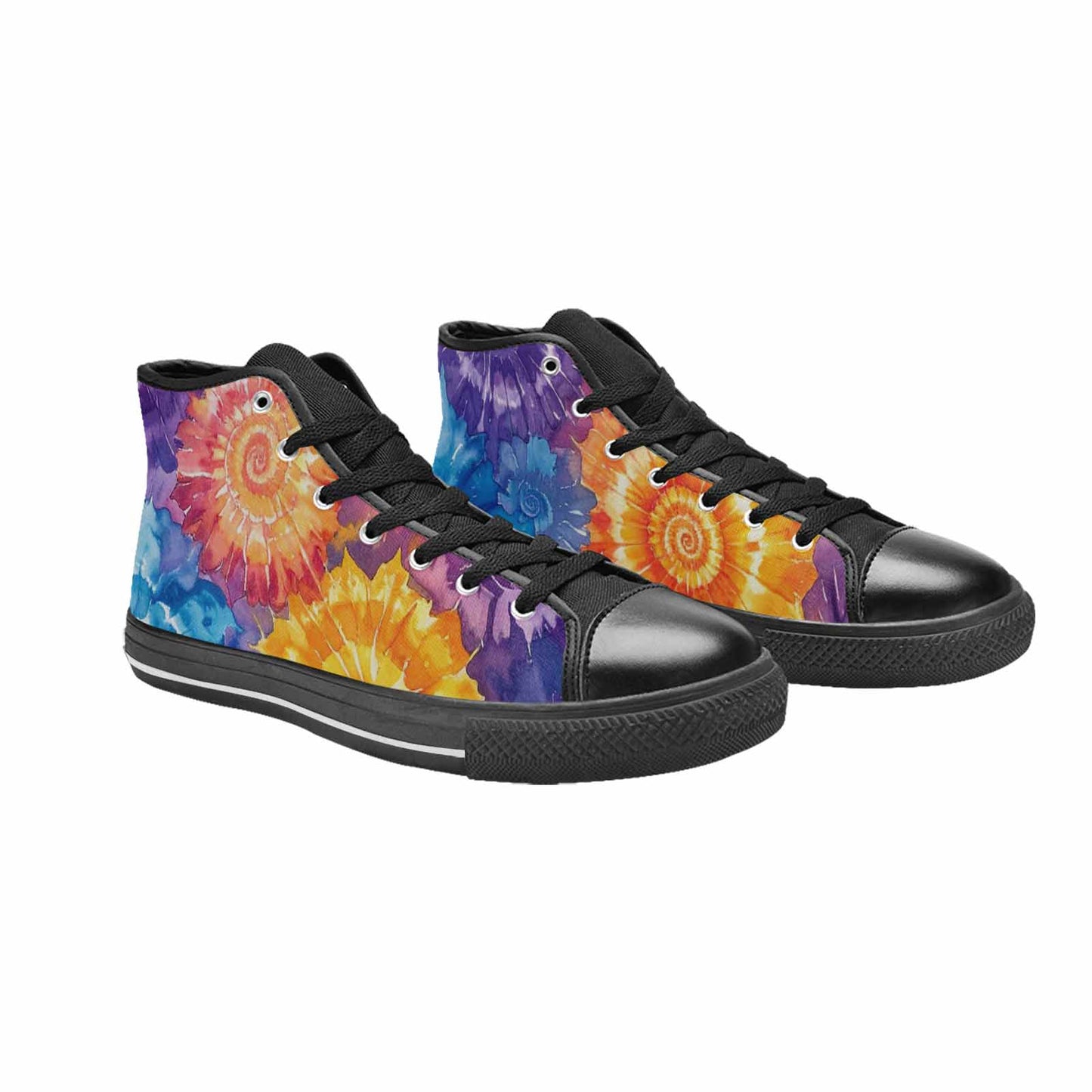 MEN'S Tie Dye Swirl High Top Canvas Vivid Shoes