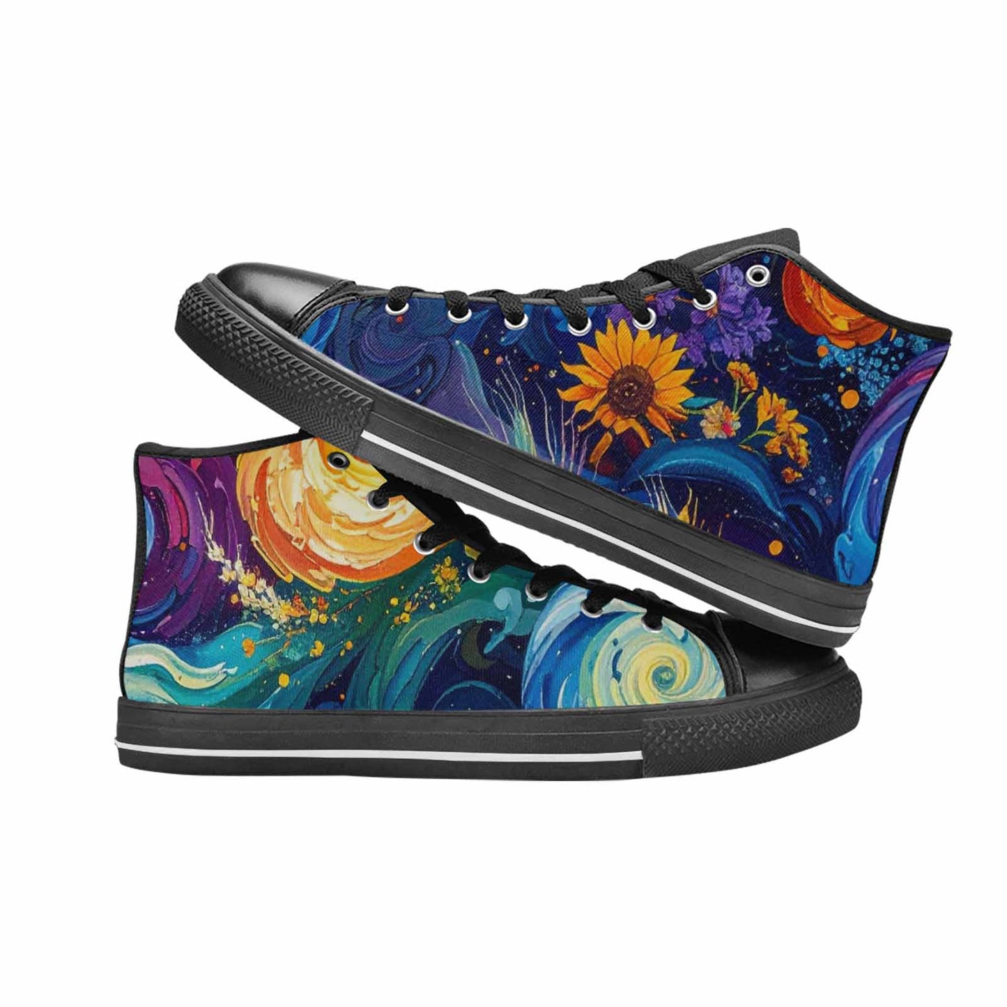 WOMEN'S Blend All Versions High Top Canvas Aesthetic Custom Sneakers