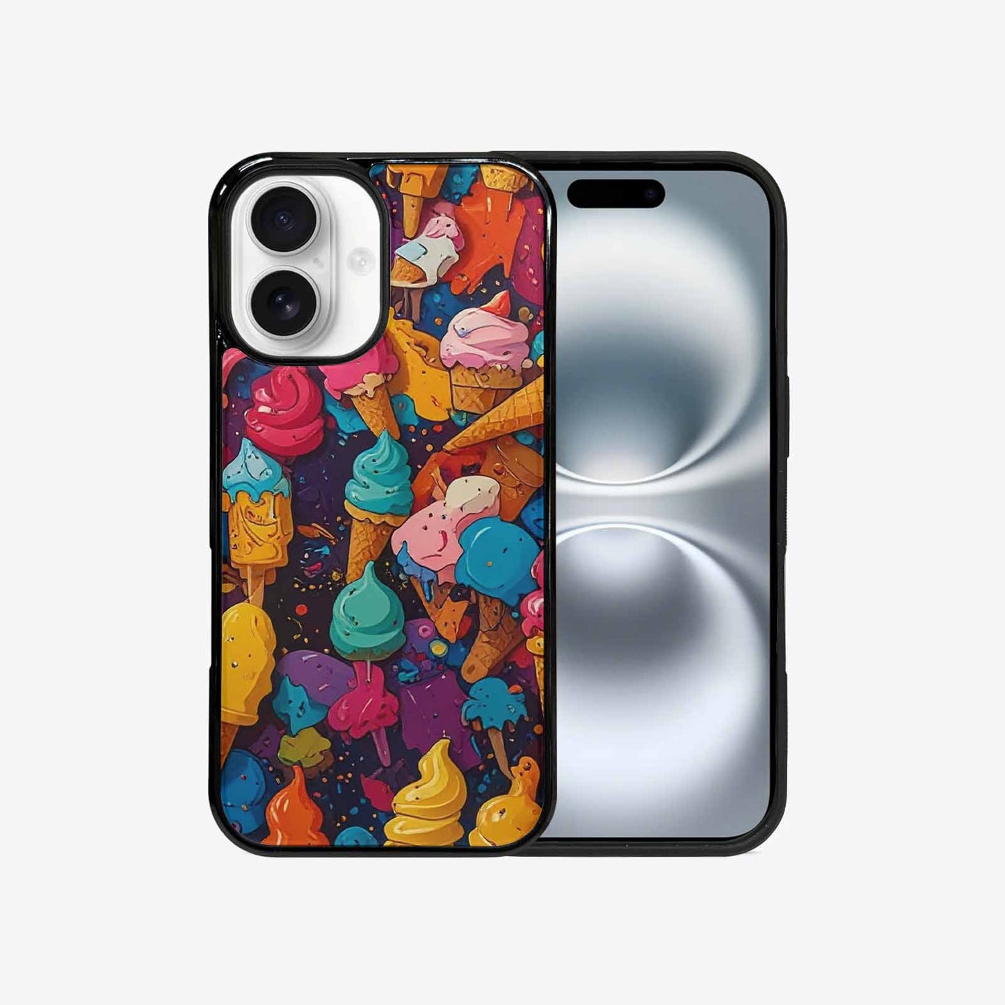 iPhone 16 Case — Ice Cream Motif Ice Cream Motifs, Personalized Phone Case