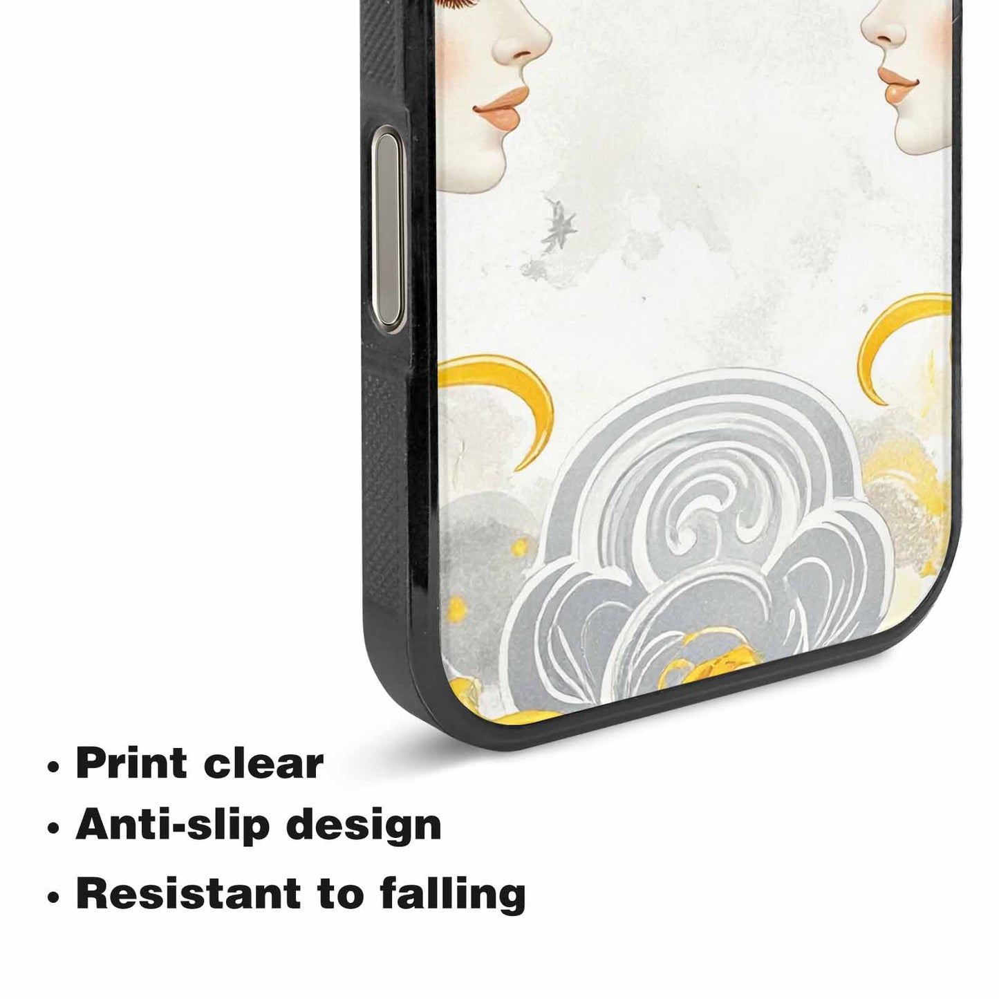 iPhone 16 Pro Case — Gemini Twins Zodiac Pattern Seamless Repeat, Custom Made Phone Cover