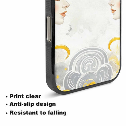 iPhone 16 Pro Case — Gemini Twins Zodiac Pattern Seamless Repeat, Custom Made Phone Cover