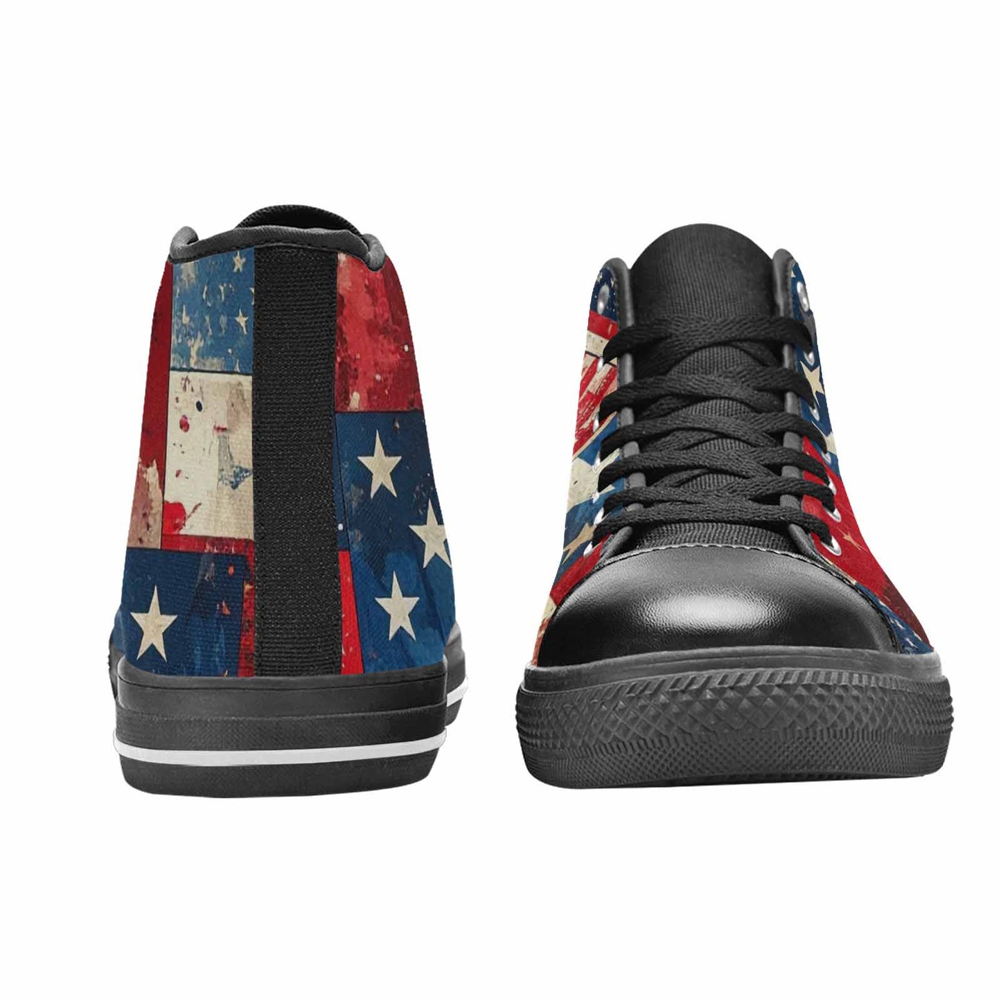 MEN'S American Flag Stars High Top Canvas Dark Academia Shoes
