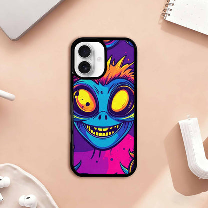 iPhone 17 Case — Alien Ufo Cartoon Art Alien Scifi, Unique Phone Case Design
