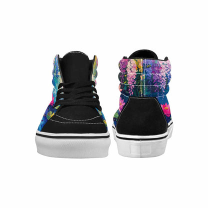 MEN'S Full Color Vibrant Monet High Top Canvas Melting Art Sneakers