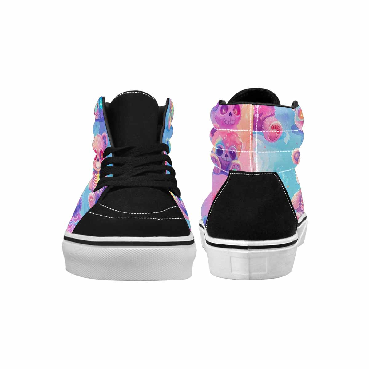 MEN'S Rainbow Teddy Skeletons Eye High Top Canvas Y2K Shoes