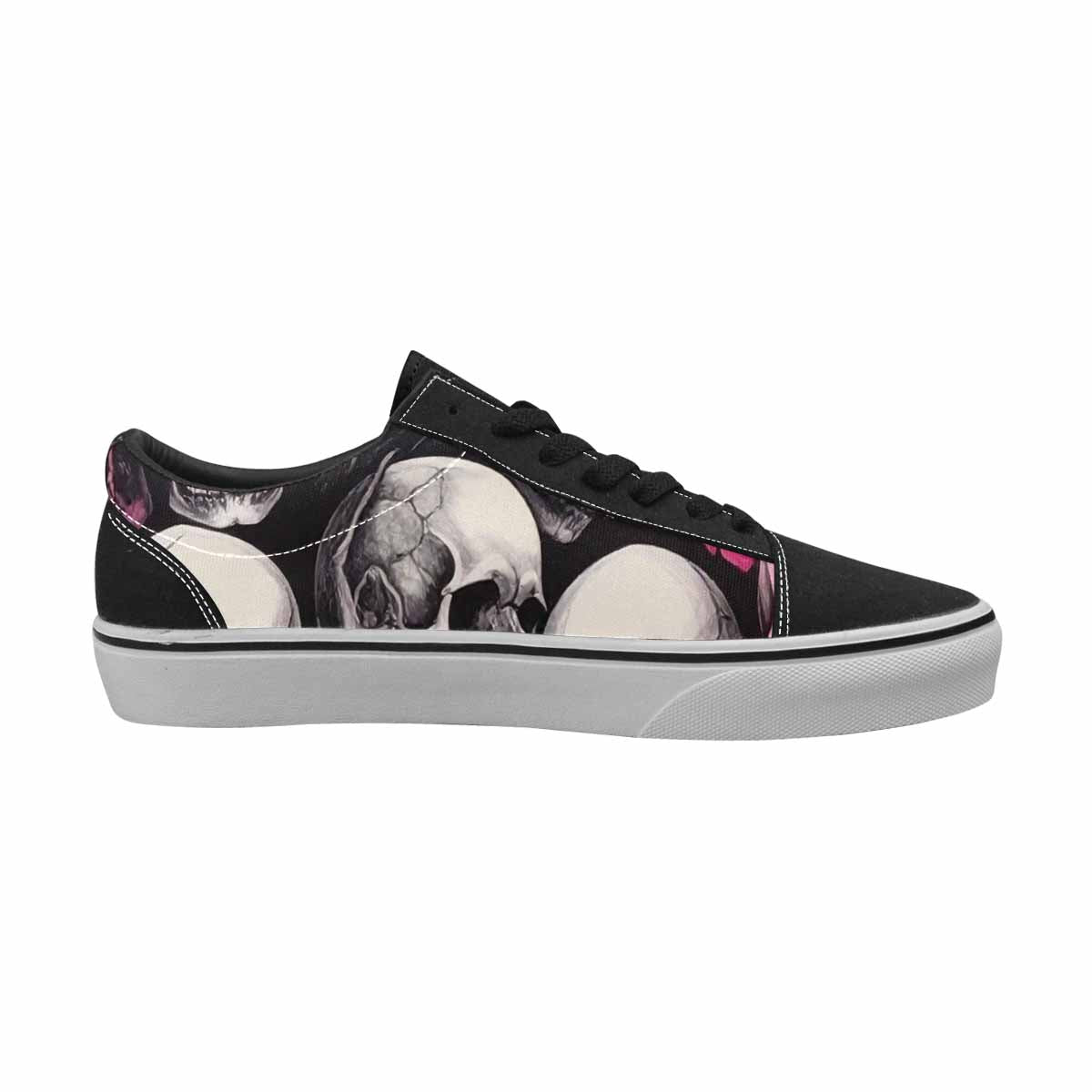 WOMEN'S Skull Roses Lace-Up Canvas Cottagecore Sneakers