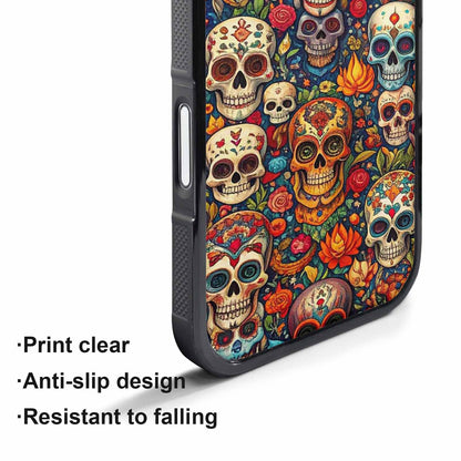 iPhone 17 Pro Max Case — Small Skull Pattern, Randomly Gothic Skulls, Custom Made Phone Cover