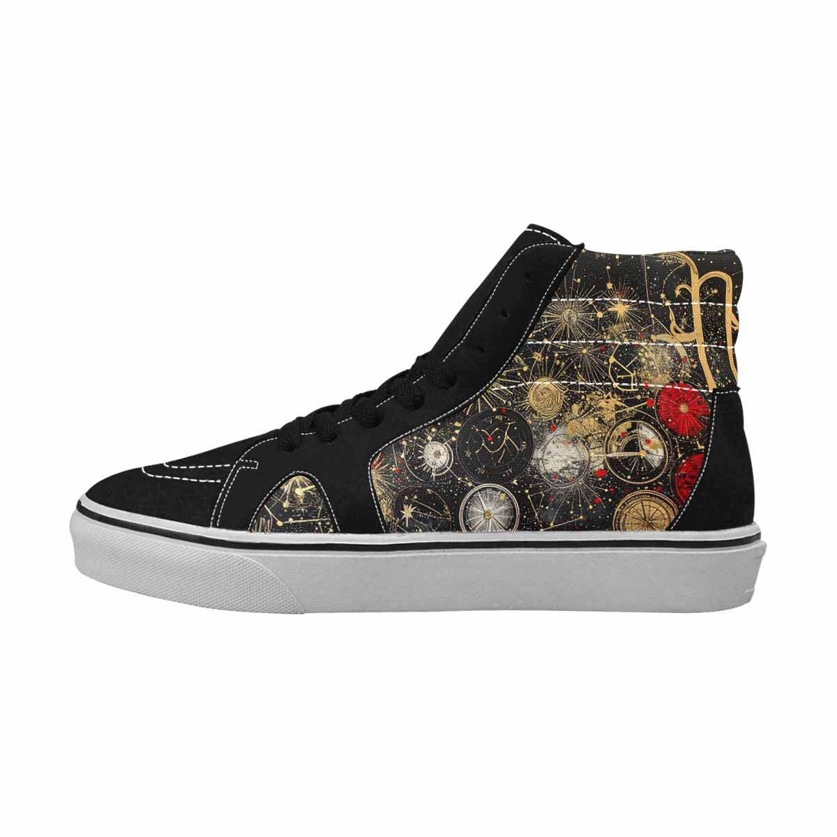 MEN'S Zodiac Constellation High Top Canvas Dark Academia Custom Sneakers
