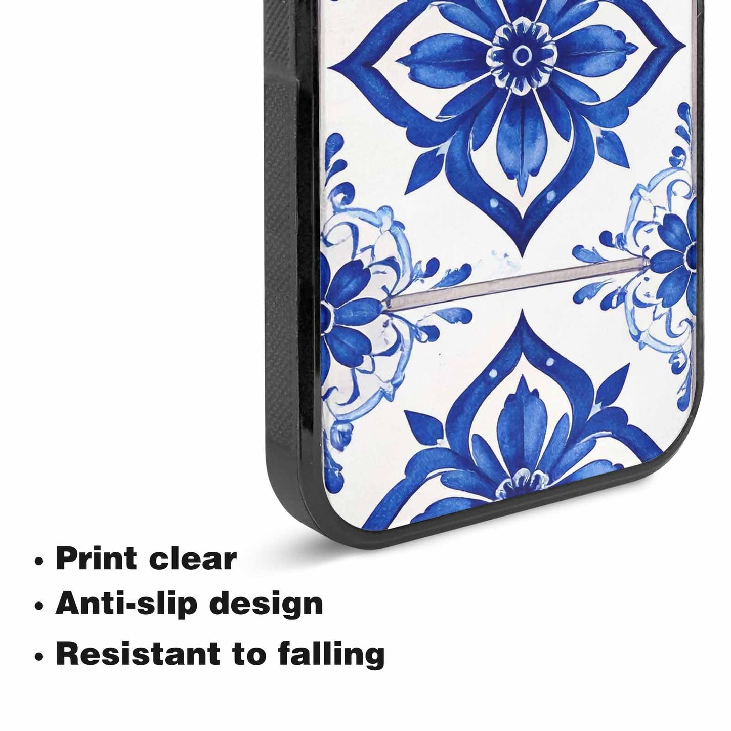 iPhone 15 Case — Mexican Talavera Tile Pattern Floral Geometric, Custom Phone Case