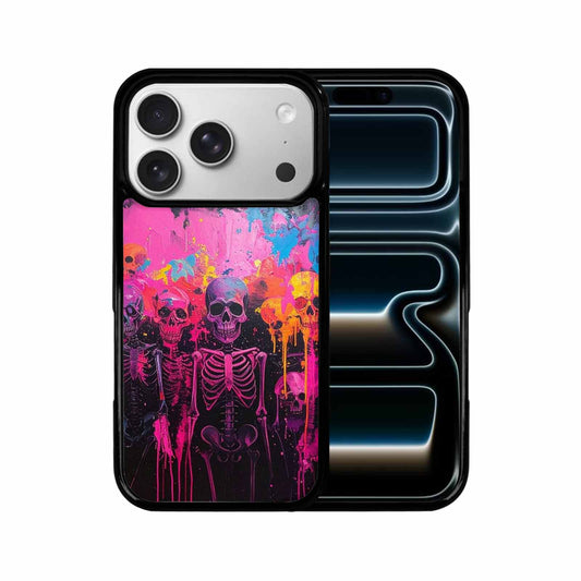 iPhone 17 Pro Case — Skeletons Neon Pink Glowskelet Hoz Original, Custom Printed Phone Case