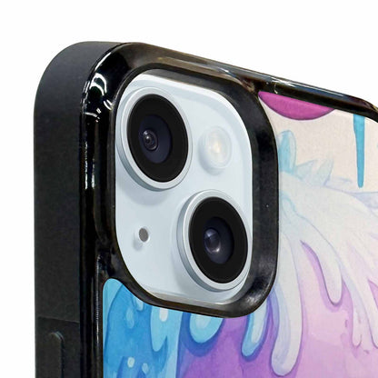 iPhone 15 Plus Case — Rainbow Sherbet Monster, Unique Phone Case Design