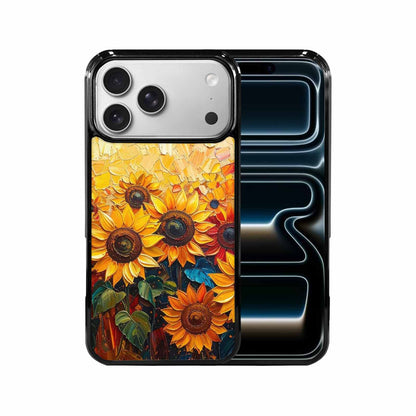 iPhone 17 Pro Max Case — Impressionist Sunflower Brushstroke Pattern Floral, Unique Phone Case Design