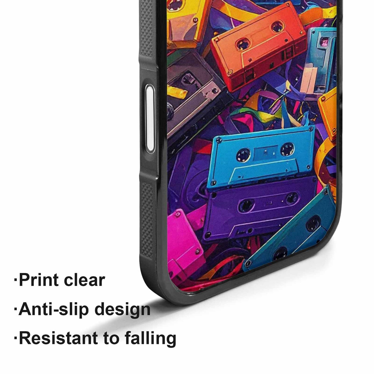 iPhone 17 Case — Retro Cassette Tape Pattern Retro Vintage, Unique Phone Case Design