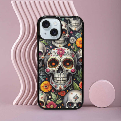 iPhone 15 Case — Greyscale Black And White Dark Black, Personalized Phone Case