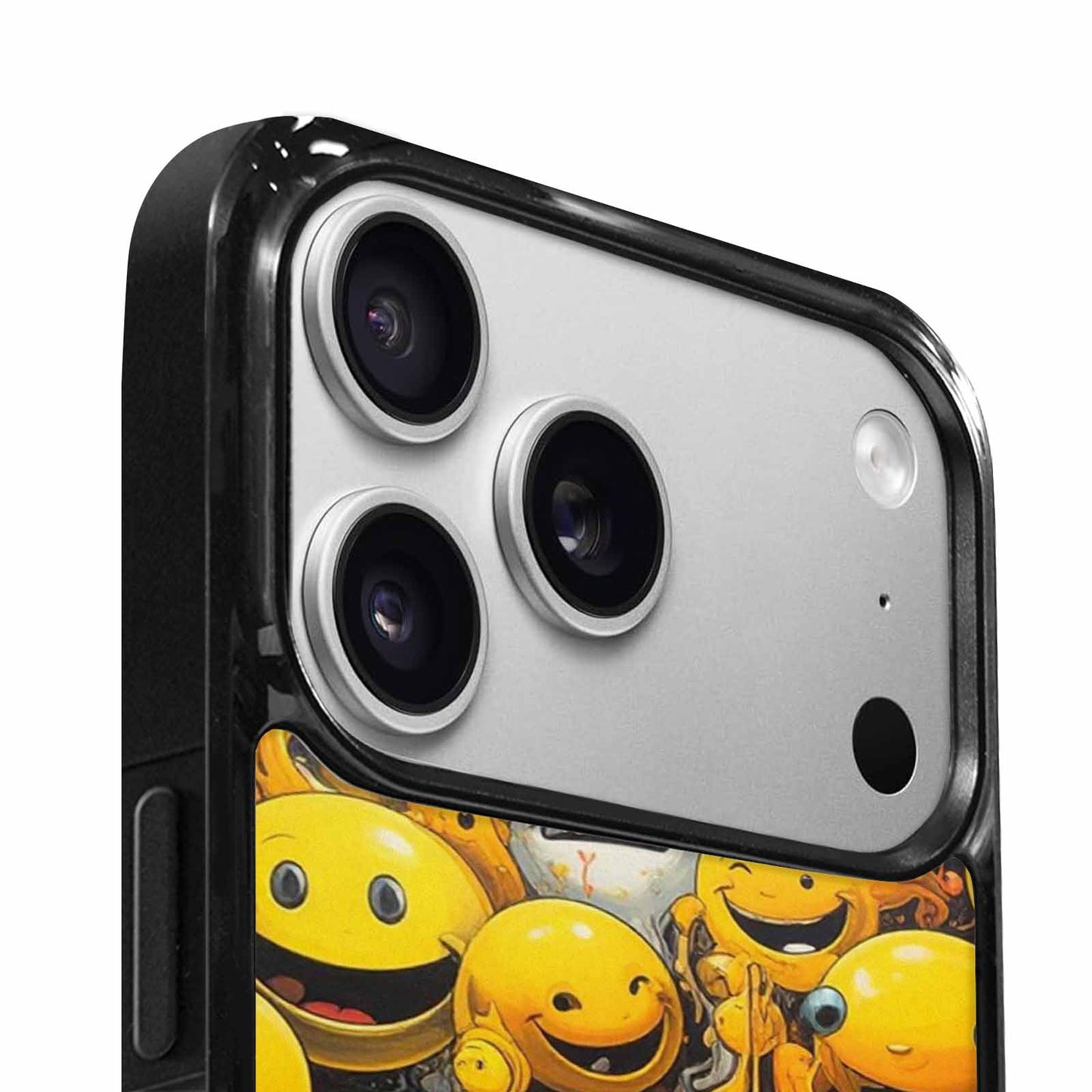iPhone 17 Pro Case — Melting Moon Smiley Red Splatter Original, Personalized Phone Case