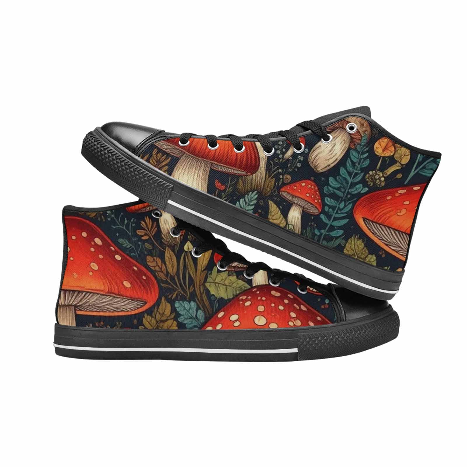 MEN'S Mushroom High Top Canvas Dark Academia Sneakers