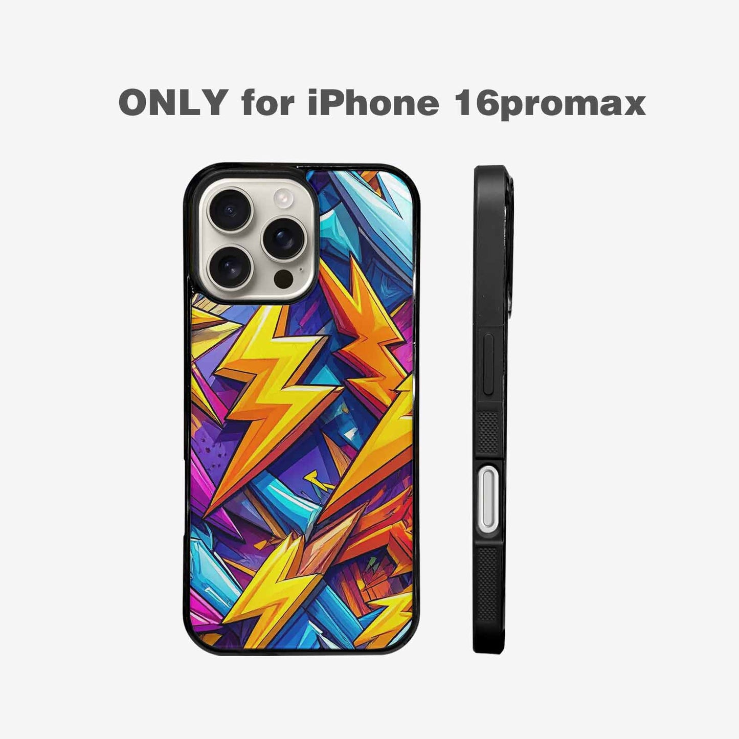 iPhone 16 Pro Max Case — Lightning Bolt Storm Pattern Hundreds Of, Customized Protective Case