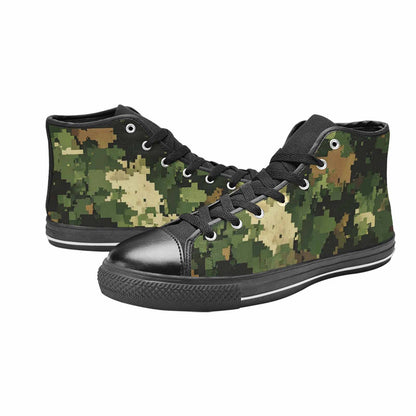 MEN'S Military Camouflage Blotch High Top Canvas Grunge Sneakers