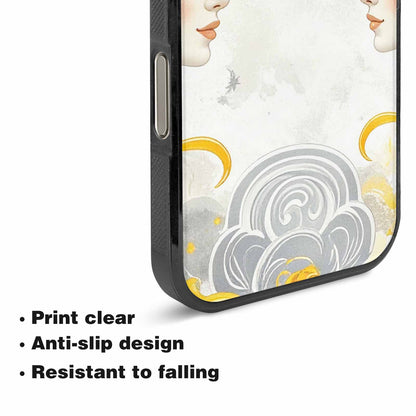iPhone 16 Pro Max Case — Gemini Twins Zodiac Pattern Seamless Repeat, Customized Protective Case
