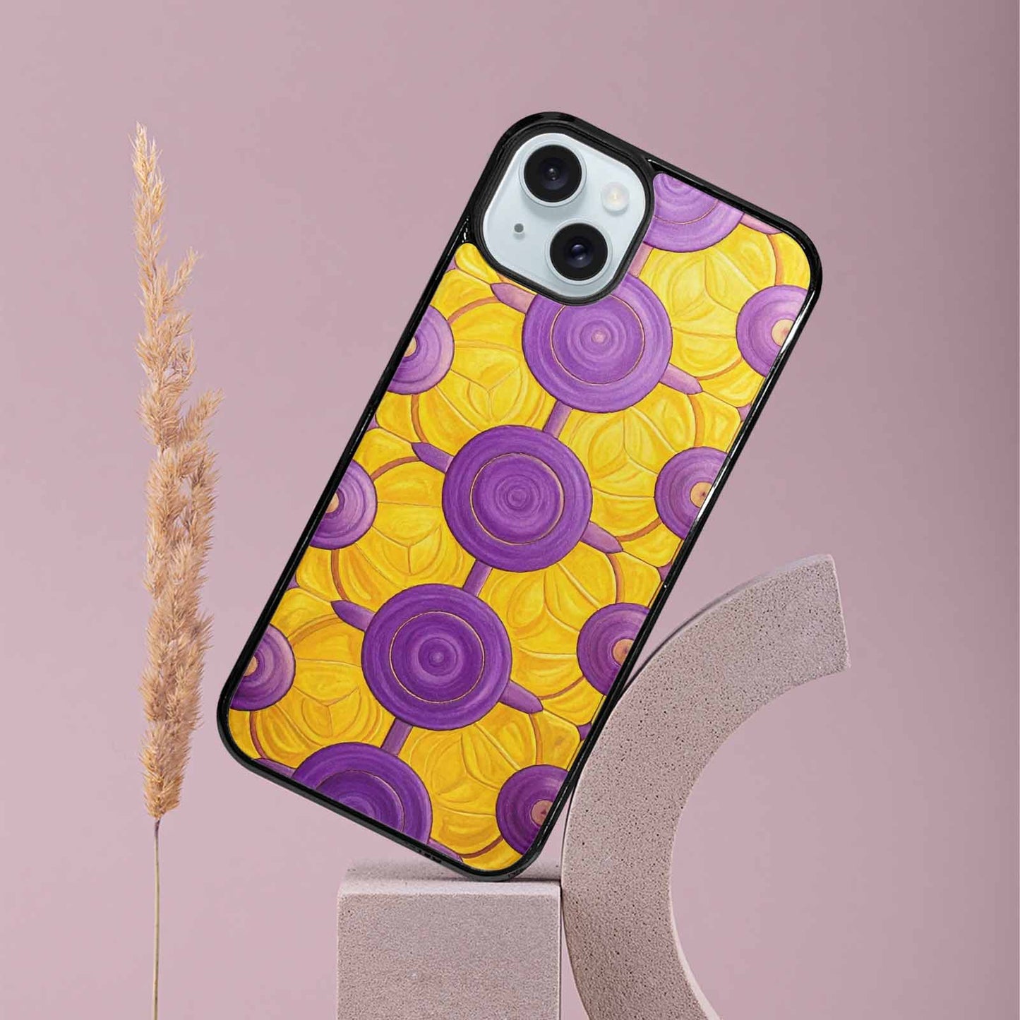 iPhone 15 Plus Case — Intersex Flag Color Theme Small Rainbow, Unique Phone Case Design