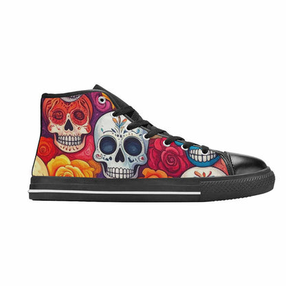 MEN'S Skull High Top Canvas Surreal Sneakers