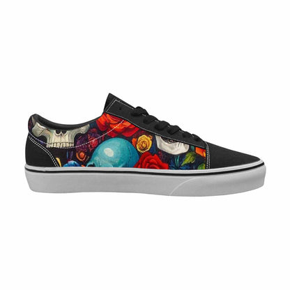 WOMEN'S Skull Roses Lace-Up Canvas Dreamlike Custom Shoes