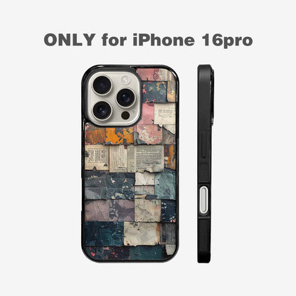 iPhone 16 Pro Case — Distressed Grunge Texture Pattern Hundreds Of, Custom Art Phone Cover