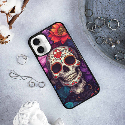 iPhone 16 Plus Case — Lotus Skulls, Original Design Phone Case