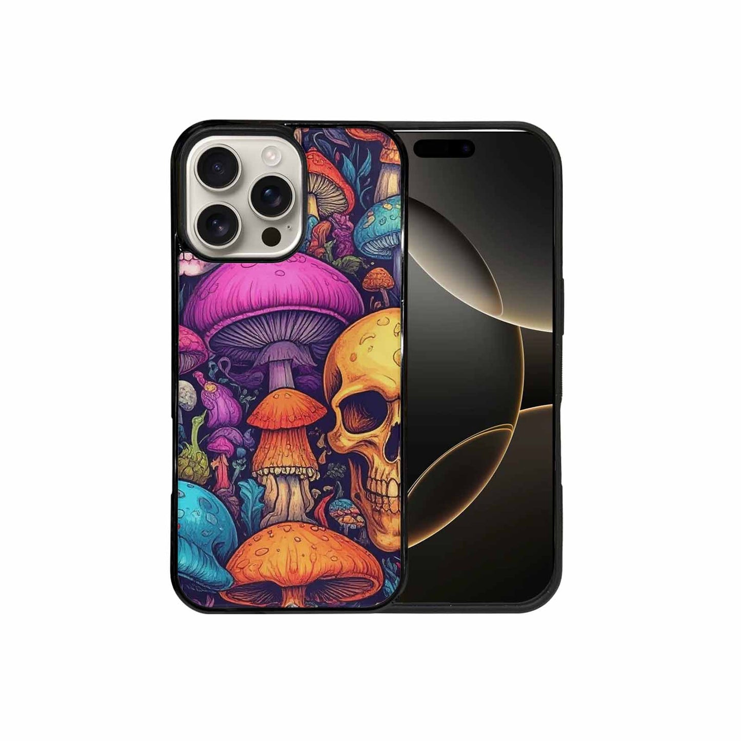 iPhone 16 Pro Max Case — Mushroom Skull, Custom Print Case Cover