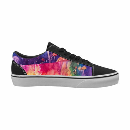 WOMEN'S Mushrooms  Tie Dye Lace-Up Canvas Cottagecore Sneakers