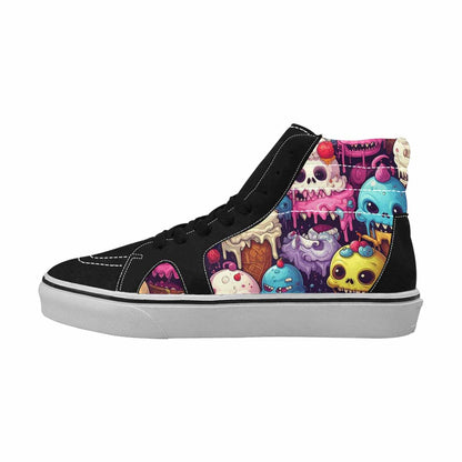 MEN'S Ice Cream Monsters  High Top Canvas Grunge Shoes
