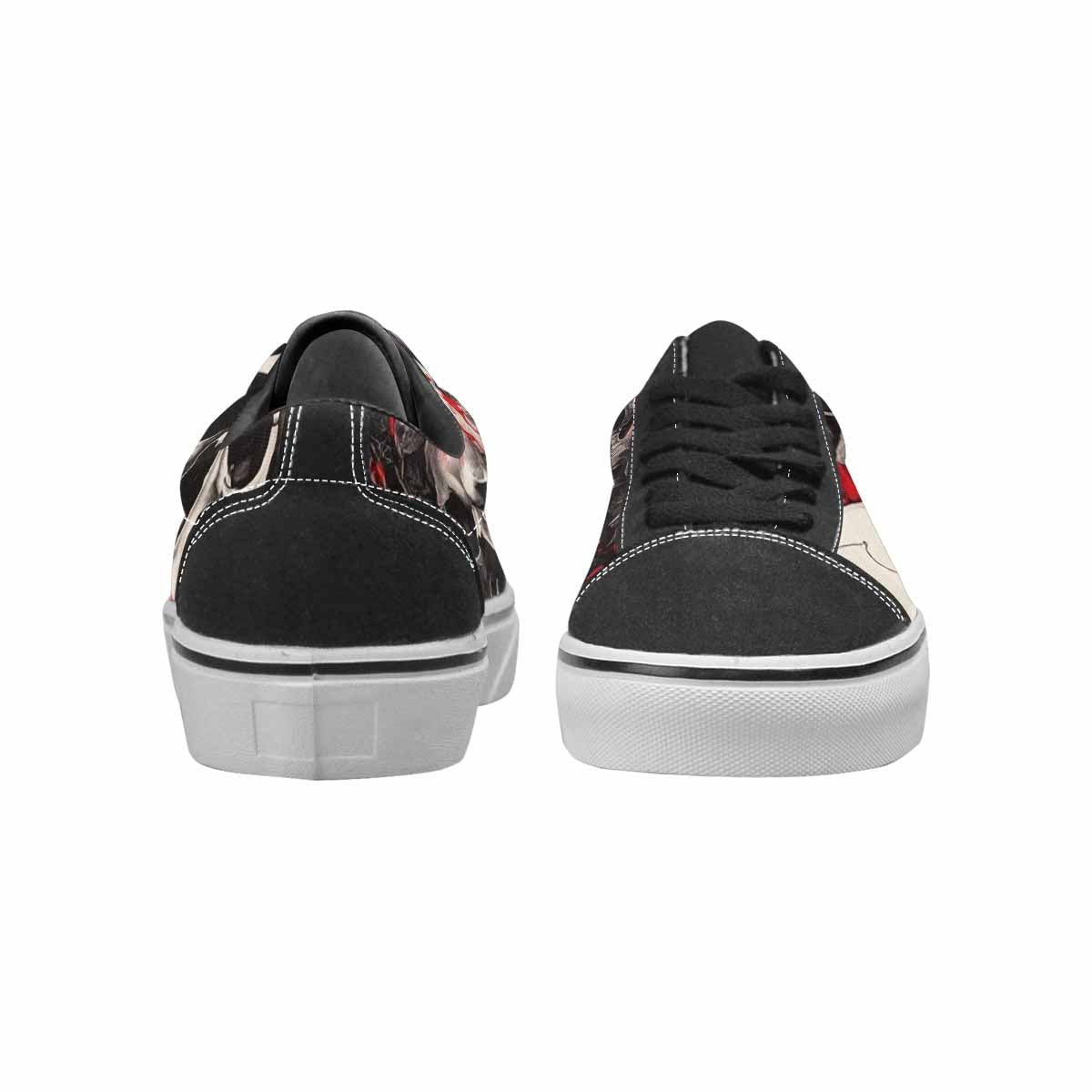 WOMEN'S Skull Roses Lace-Up Canvas Vivid Custom Sneakers
