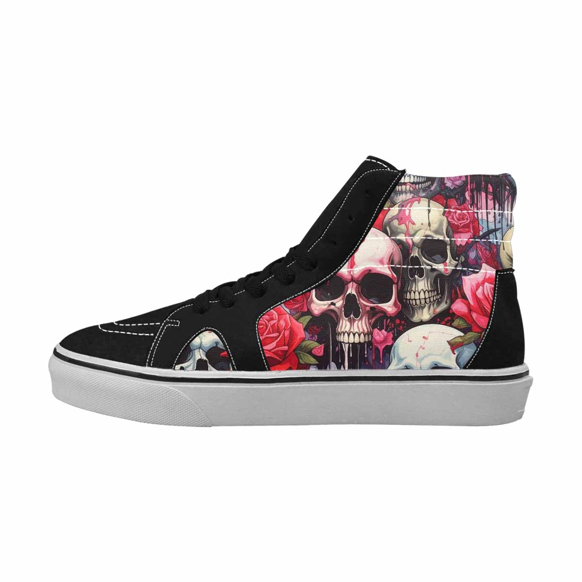 MEN'S Skulls Roses Skulls Roses High Top Canvas Y2K Shoes