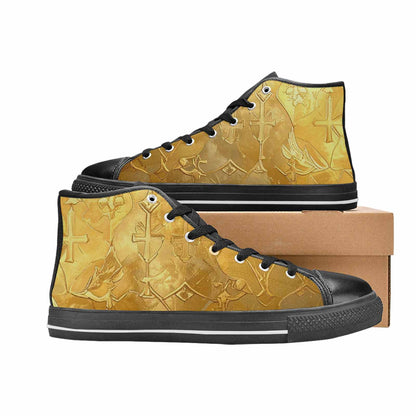 MEN'S Cross Faith Iconography High Top Canvas Neon Fantasy Shoes