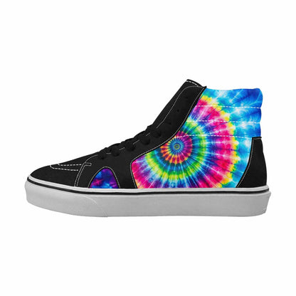 WOMEN'S Tie Dye Acid Wash Color High Top Canvas Cottagecore Custom Sneakers