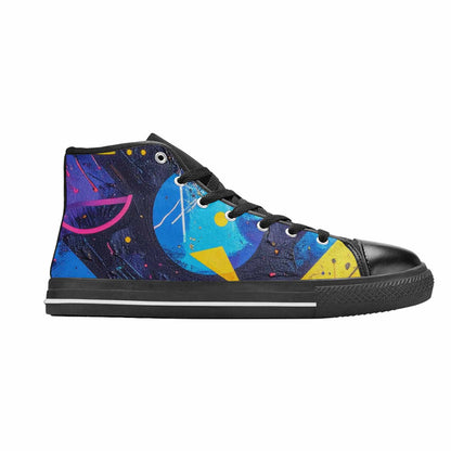 MEN'S Memphis Squiggles Triangles Dots High Top Canvas Dreamcore Shoes