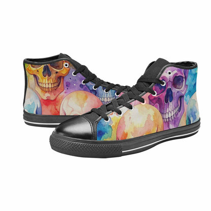 WOMEN'S Kulls - Watercolor High Top Canvas Neon Fantasy Shoes